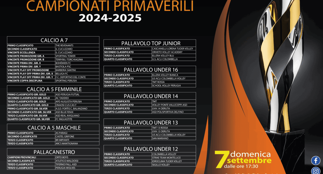 premiazioni campionati primaverili