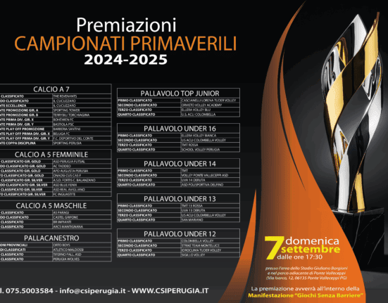 premiazioni campionati primaverili