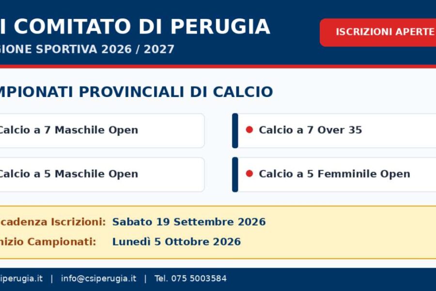 tornei sportivi 2026_2027 CSI Perugia
