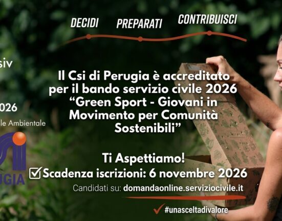 iscrizioni aperte per servizio civile CSI Perugia